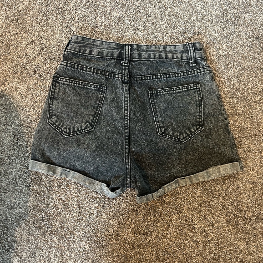 Classic Black Denim Women's Shorts